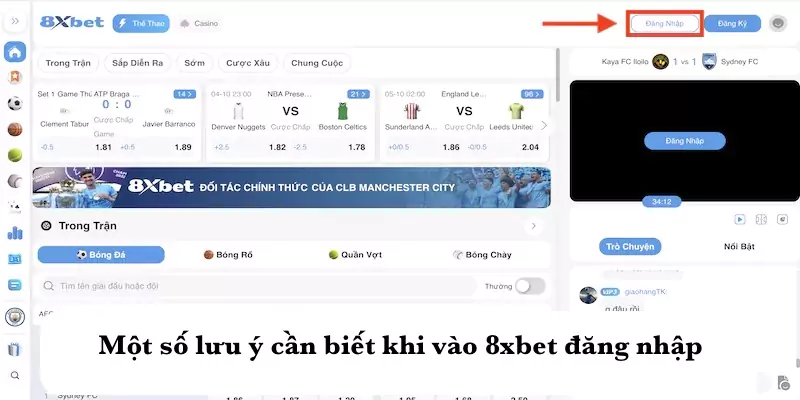 Hướng dẫn cách đăng nhập 8xbet cho người chơi mới 5 Một số lưu ý cần biết khi vào 8xbet đăng nhập