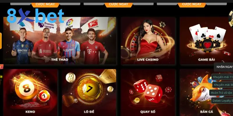 Game bài 8xbet - Nơi làm giàu của nhiều anh em cược thủ 3 Kho game bài 8xbet đa dạng