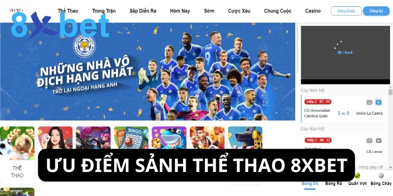 Thể thao 8xbet - Hành trình cá cược thể thao đỉnh cao 5 Khám phá những ưu điểm giúp sảnh thể thao 8xbet ngày càng nổi tiếng